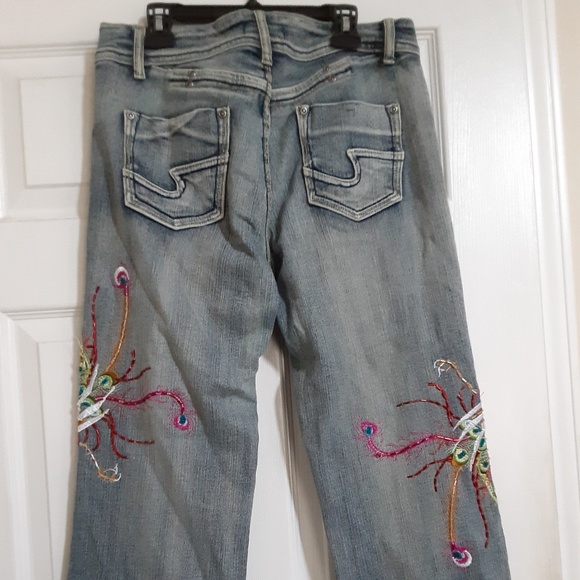 Unique Vintage Rhinestone Pearl Jeans - Picture 4 of 4
